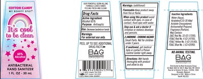 Image Description (Cotton Candy Antibacterial Hand Sanitizer 30 mL 65vv)